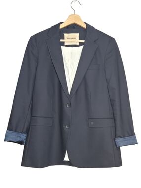 MOS MOSH Mary Night Navy Blazer Size EU 38 Tailored Classic Jacket Womens
